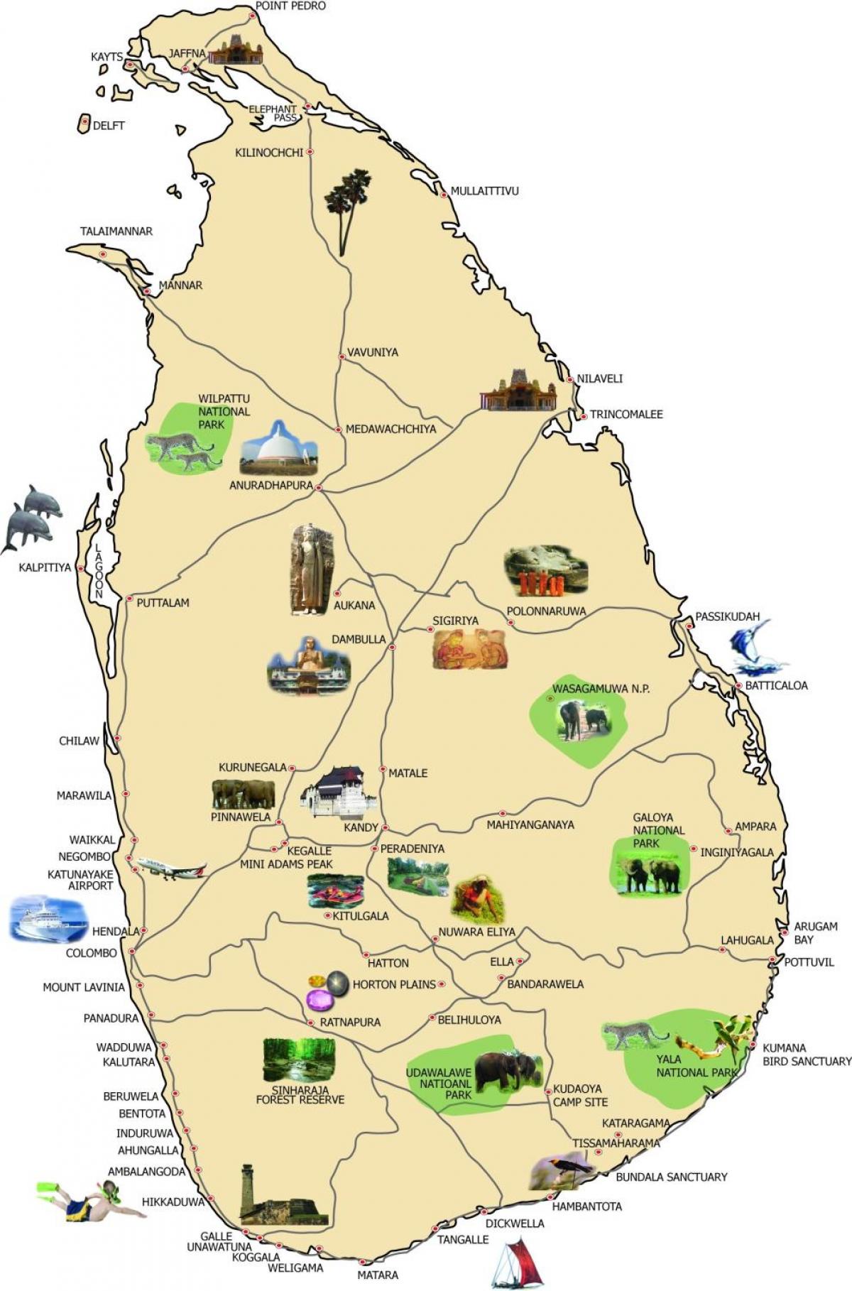 mapa bentota Šri Lanke