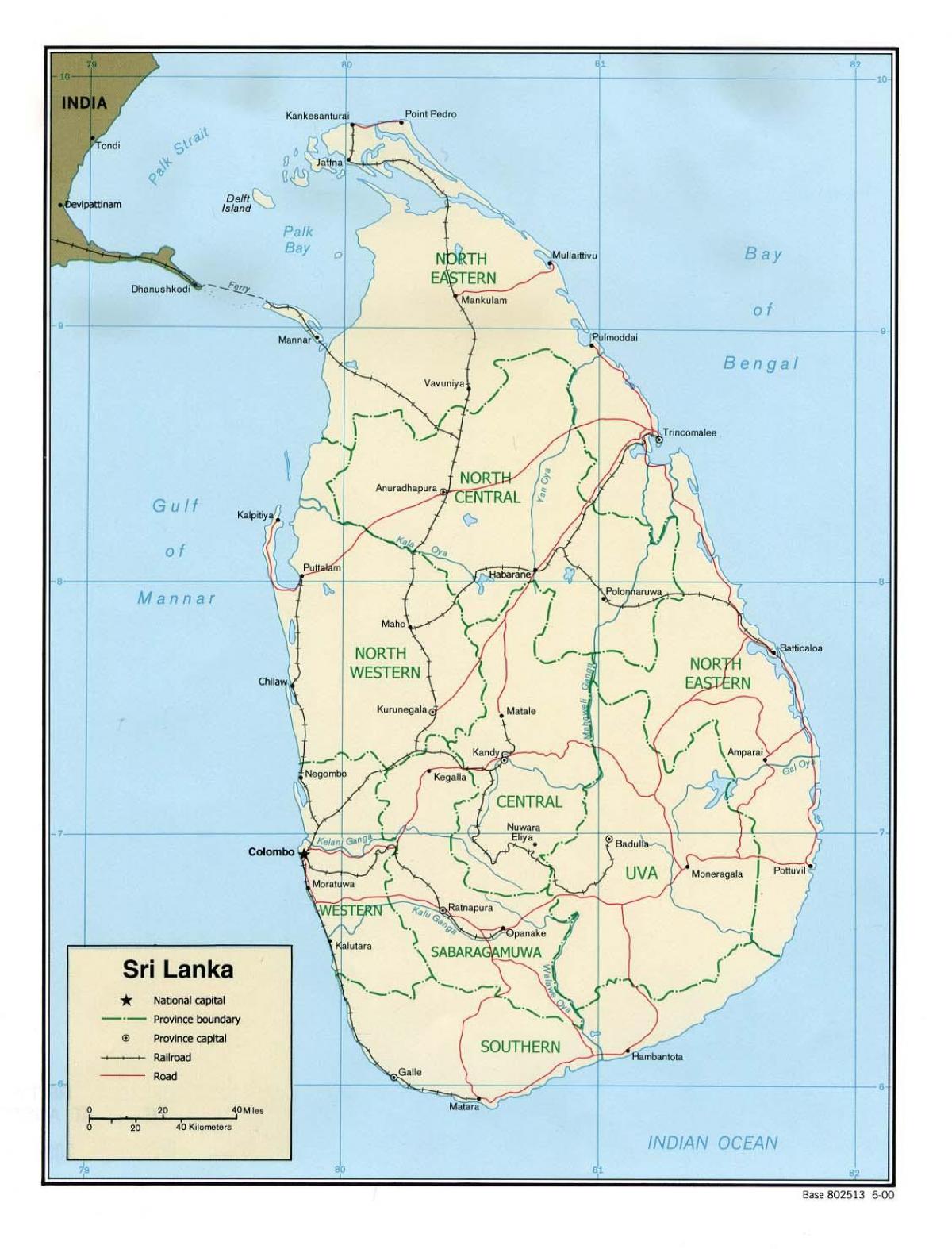 mapa kraj svijeta Šri Lanke