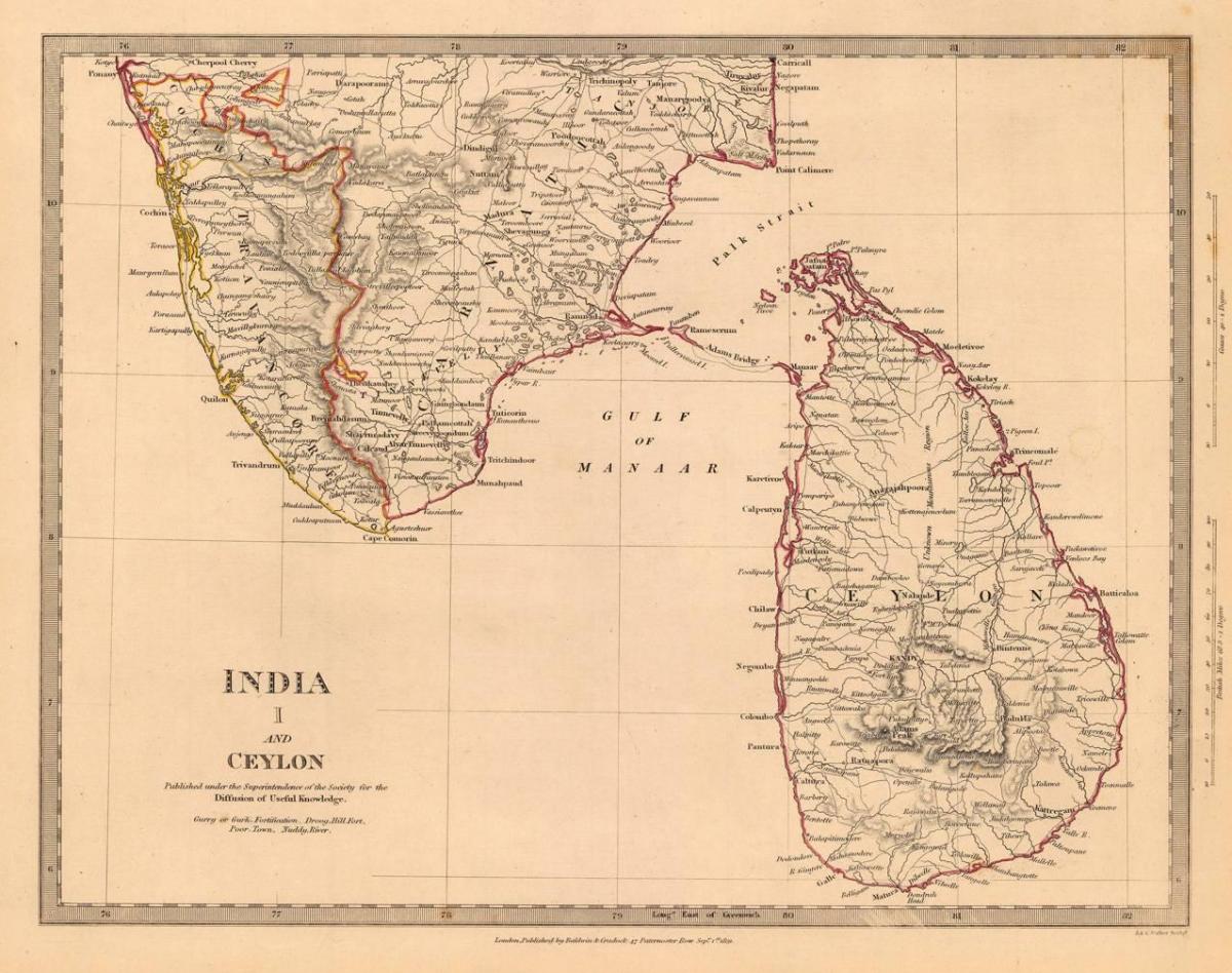 stari Ceylon mapu