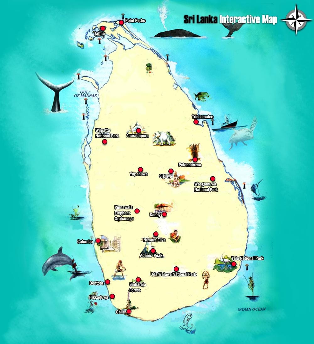 mapa jaffna Šri Lanke