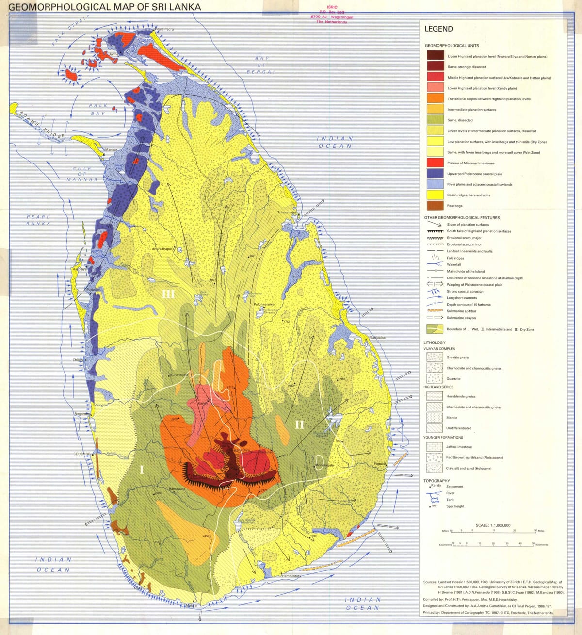 mapa tlu karta iz Šri Lanke