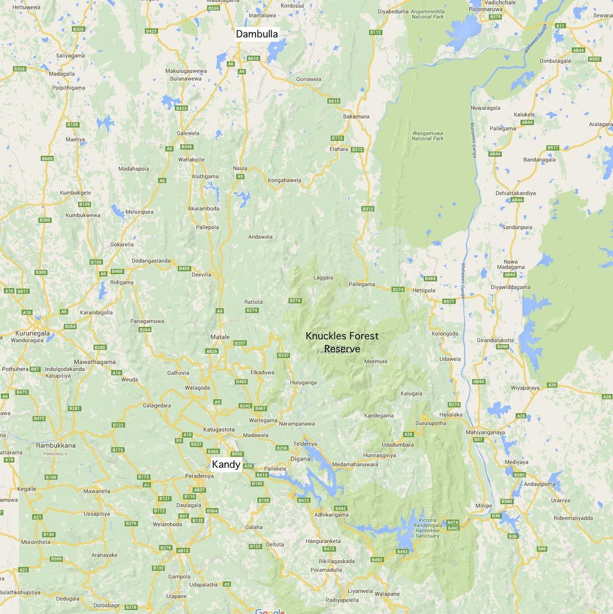mapa zglobove Šri Lanke