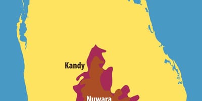 Karta iz Šri Lanke čaj plantažama