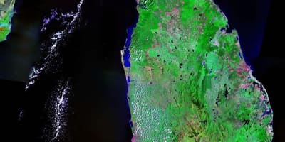 Živim satelitske karte iz Šri Lanke