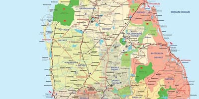 Šri Lanke ampara distriktu mapu