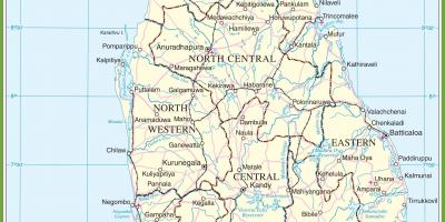 Mapa na Šri Lanke