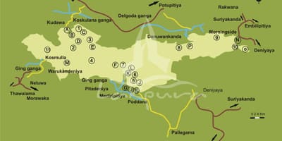 Mapa sinharaja Šri Lanke