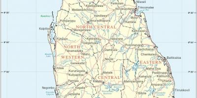 Put udaljenost karta iz Šri Lanke